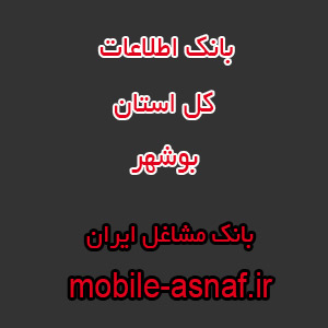 اطلاعات مشاغل استان بوشهر